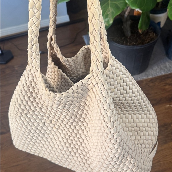 Naghedi Cream Braided Tote Bag - Picture 15 of 16